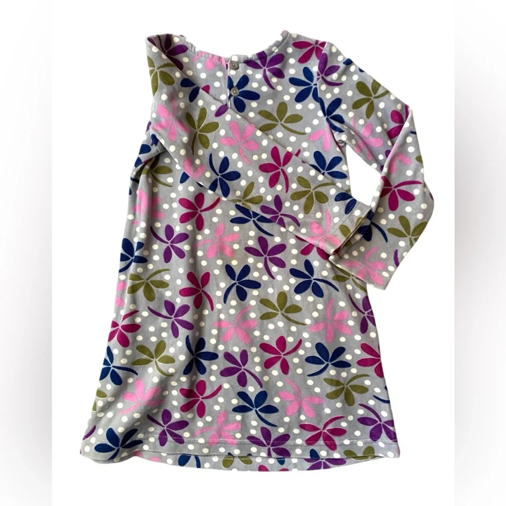HANNA ANDERSSON Dress Aline Long Sleeve Holiday Party Velvet Velour Pink Purple